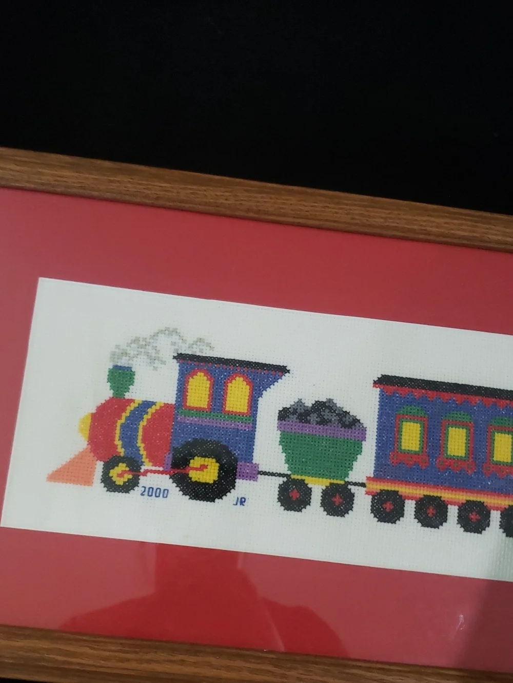Needle Point Vintage Train Wall Decor 2000